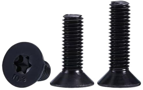 HZXINYI 20 Pezzi Viti a Testa Svasata M3 x 12mm Vite Torx Bullone a Macchina in Acciaio Inox 304 Viti a Testa Piatta Filettatura Completa per Macchine Utensili e Mobili