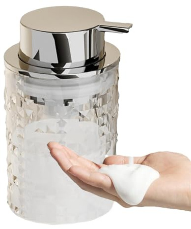 Skumtvåldispenser: Tvåldispenser med pump, genomskinlig flytande SOAPP-behållare | Rostfri pump för kök och badrum, perfekt för lotioner,