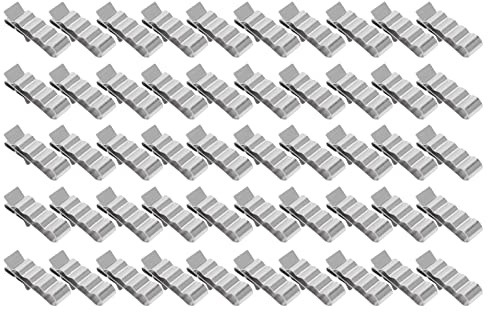 Clip per gestione cavi da 50 pezzi, fermacavo in acciaio inossidabile 304, fermacavi per pannello solare a 4 fili per telaio del modulo fotovoltaico e cavo dell'inverter, design