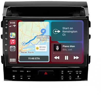 Autoradio Gps Navigazione Stereo 2 Din per Toyota Land Cruiser LC200 2007-2015 Touchscreen Stereo Auto Bluetooth con Schermo, Radio Auto con Mirror, 4 Nucleo 4G+64G