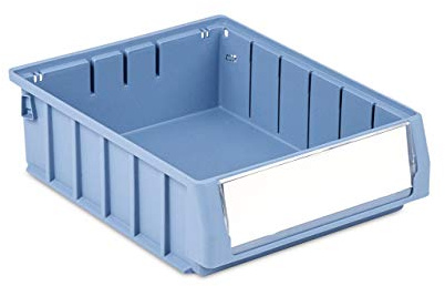 aidB Regalkasten 300 BN, 300x234x90 mm, breit, robuste Aufbewahrungsbox aus Kunststoff, stapelbare Lagerbox, ideal für die Industrie