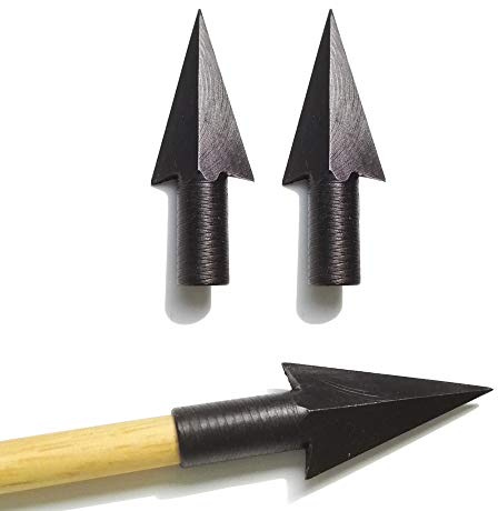 ZSHJG Traditionelle Metall Jagdspitzen Bogenschießen Pfeilspitzen Jagd Pfeilspitzen Bogenpfeile Broadheads für Bambus Holzpfeile