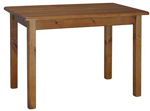 k koma Tavolo da pranzo in legno di pino massiccio, 70 x 130 cm, colore: rovere