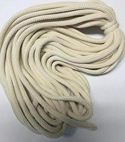 Baumwollseil 8 mm - 25 Meter - hohl - naturbelassen- von Seilermeister