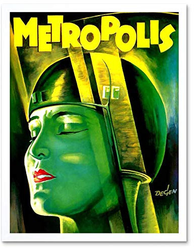 Wee Blue Coo Film Movie 1927 Metropolis Vintage Art Print Framed Poster Wall Decor Kunstdruck Poster Wand-Dekor-12X16 Zoll