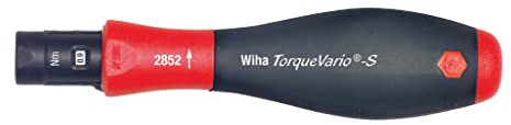 Wiha 28413 SoftFinish® TorqueVario®-S Screwdriver 5-18 in/lbs with 1/4 Bit Adapter