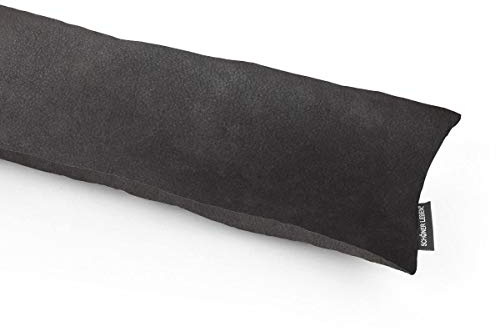 SCHÖNER LEBEN. Zugluftstopper Kunstleder Dust Uni anthrazit, Auswahl:120cm Länge