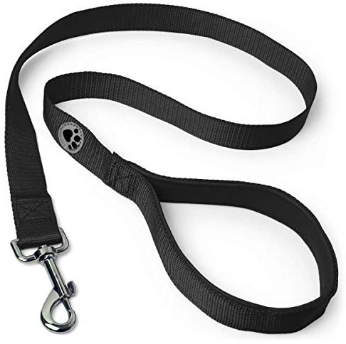 iGadgitz Home U7155 Führleine Hund, Hundeleine Gepolstert Griff -Schwarz -100cm (1m)