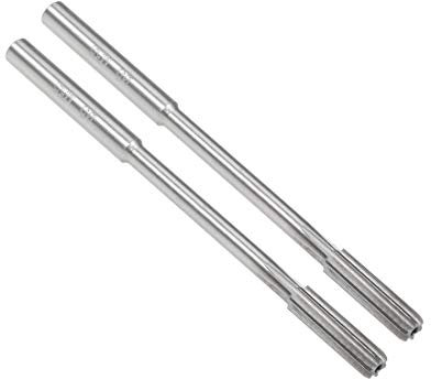 sourcing map 2St Spannreibahle HSS Kobalt M35 Reibahle D4 6 Gerade Flöte Rundschaftfräser 5mm