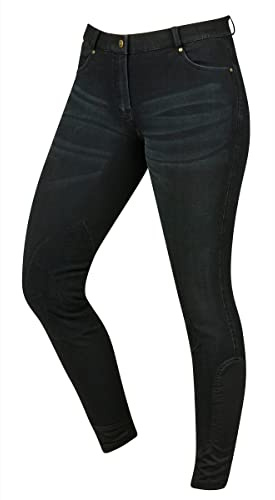 Dublin Shona Knee Patch Denim Breeches, Ash, Ladies 6/24