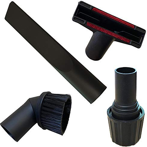 Premium Kit di Accessori per Aspirapolvere | 4 pezzi | con adattatore universale | adatto per AEG, Electrolux, Bosch, Dirt Devil, EIO, Einhell, Miele, Kärcher, Hoover, LG, Nilfisk, Rowenta, Siemens
