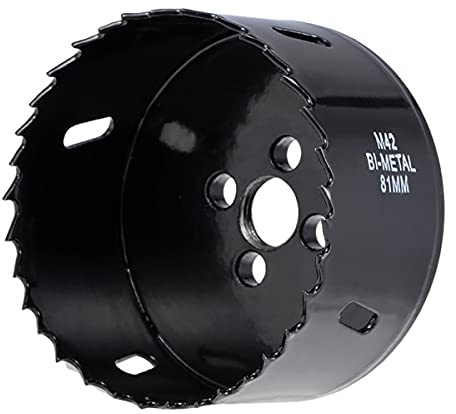 SagaSave 3.19 inch 81mm Hole Saw Blade, Corn Hole Drilling Cutter for Stainless Steel Cornhole Carbon Steel & BI-Metal Heavy Duty Steel