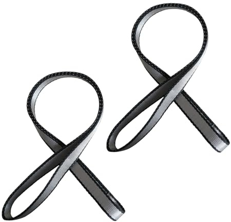 FORBELL 18 mm Nylonband, Nylon Rope Geeignet für Aerial Yoga, Hängematten-Schaukel (Grau (2 Stück), 120 cm)