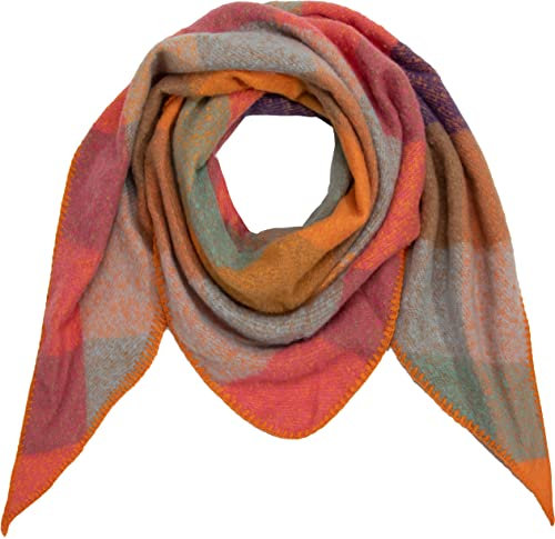 Ever Bloom Damen Winter Schal, bunter Weiche Warmer Dreieck Schal, Herbst Halstuch Lang Kuschelig, Schal Farben:Orange