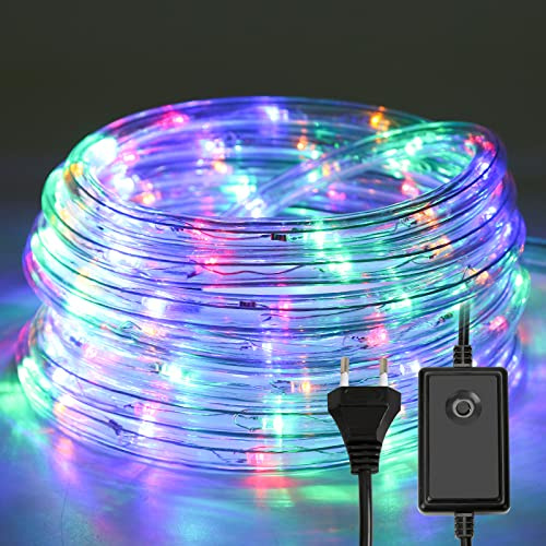Ikodm 30m LED Lichtschlauch, 720 LEDs Lichterschlauch 8 Modi,Lichtschlauch Außen Lichterkette LED Schlauch mit Timerfür Innen Außen Garten Party Weihnachten Deko - Bunt