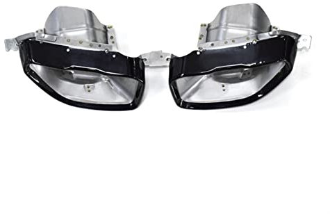 WEHOMY 1 Paar Auto-Auspuffspitze 304 Edelstahl Quadratische Schalldämpferspitze Düse Für BMW G20 G21 325i M340i 2019 2020 Auspuffblenden (Color : Schwarz)