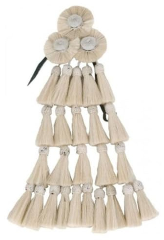Mosquero de cerda Los Nietos Dressage | Color Blanco | Equipamiento para el caballo | Producto de Guarnicionería | Tradición artesana | Los Nietos