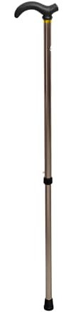 Teleskop-Gehstock, höhenverstellbar, Aluminiumlegierung mit Gummi-T-Griff, langlebig, tragbar, leicht, mit verbesserter Stabilität