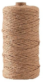 200m Jute-Schnur Natur, Durchmesser 1mm, Braun Juteschnur reissfest für Garten Pflanzen Basteln