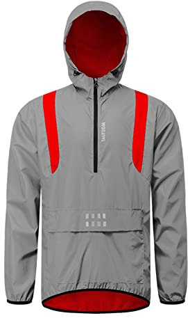 Fahrradjacke Herren Wasserdicht winddichte Atmungsaktiv Kapuzenjacke Netzfutter Windjacke Langarm Leicht Radfahren Vollständig Reflektierende Wind Und Regendichte Fahrrad Mantel Für Mountainbike