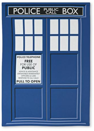 getDigital Geschirrtuch Police Call Box - Saugstarkes Küchentuch mit Science Fiction Motiv - Geschirrhandtuch aus 100% Baumwolle, 50 x 70 cm