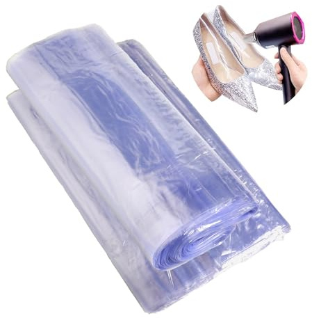 Transparente Schrumpffolienbeutel 100 Stück Schrumpffolie Taschen,Schrumpfbeutel Heißsiegel PVC Schrumpfen Beutel Folie für Geschenke verpacken, DIY Handwerk, Bücher, Schuhe (100 Stück 30 * 40)