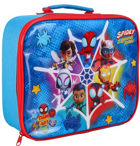 Stor Spidey and His Amazing Friends Insulated Lunch Box Bag for Boys and Girls, Perfect Size for Packing Hot or Cold Snacks for School and Travel, BPA Free