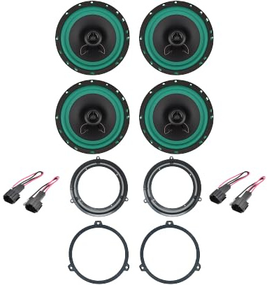 IPNOSIS Kit 4 Casse IP-01165 per Fiat Panda dal 2003 al 2012 con 2 Supporti Anteriori, 2 Supporti Posteriori e 4 Connettori