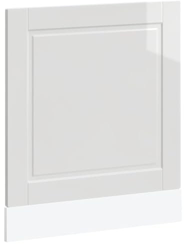 vidaXL Pannello Lavastoviglie Porto Bianco Lucido 60x1,5x67 cm, Pannello lavastoviglie Anteriore, Pannello, Pannello Porta Anteriore lavastoviglie