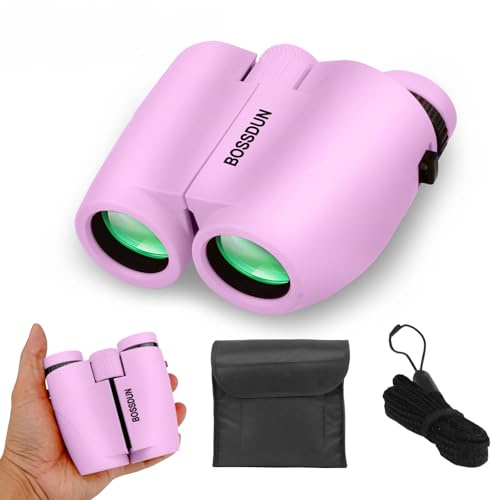 Prismáticos para Adultos y niños,10x25 Binoculares Impermeables compactos de Alta Potencia con Lente BAK4 Prisma FMC Transparente,Prismáticos para observación de Aves,Senderismo,Caza (Z)