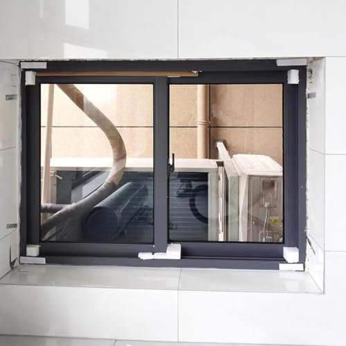 WDJBPSH Schiebefenster Doppelt Verglaste Fenster für Privatsphäre und Belüftung, Ersatz Shed Oberlicht Schiebefenster, Flächenbündiger Einbau mit Glas/Screen/Sicherheitsschloss(WxH 28x16in)