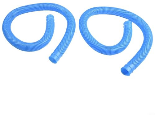 Entgoinggo Juego de 2 mangueras de filtro de piscina sobre el suelo, mangueras flexibles de 1.25 pulgadas para manguera de repuesto de filtro de piscina Intex (azul)