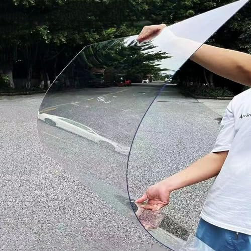 Transparente Polycarbonat-Dachplatte, transparente Acrylplatte für Schuppen, Ersatz, UV-geschützter Regenschutz für Gewächshaus, Überdachung, Carport, Stadien und Unterstände, leicht zu schneiden, 0,6
