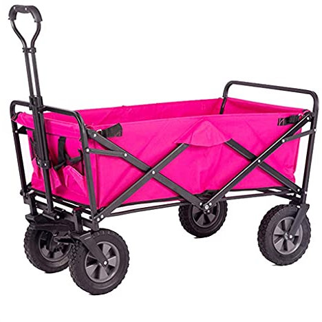 CCKUYT Klappwagen Outdoor Klappbarer Mehrzweckwagen 4-rädriger Klapp-Campingwagen, Mehrzweck-Gartenwagen, Tragbarer Outdoor-Handwagen mit Bremse, für