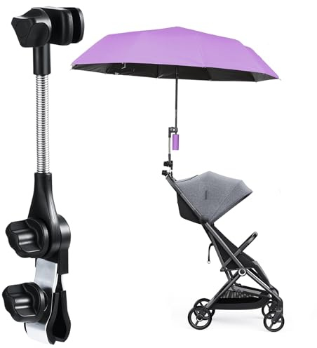 OATSBASF Umbrella Mount for Stroller, Adjustable Angle Golf Push Cart Umbrella Holder, Stroller Umbrella Attachment with Diameter of 30mm, Suitable for Strollers, Bicycles, wheelchairs,Golf Cart