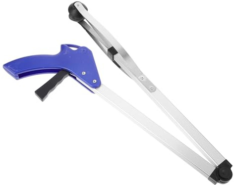 Toyvian Clip para Jardín De Aluminio Recogedor De Basura Portátil Herramienta De Agarre para Limpieza De Exteriores para Recoger Secas El Patio o Jardín