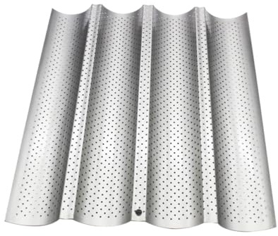 Ciieeo Molde para Pan Francés de Acero Inoxidable Circulación de Aire y Estructura Resistente para Hornear 4 Piezas en Color Plata Adecuado para Baking