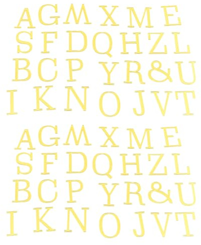 52 Stück Acryl-Buchstaben A-Z Buchstaben-Kuchenaufsätze, kleine goldene Kuchendekoration, Buchstaben, DIY-Kuchenaufsatz, personalisierte Alphabet-Kuchendekorationen, Namen, Cupcake-Topper für