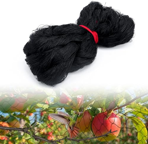CHEOAR Filet Anti-Oiseaux [10m x 15m] | Filet de Protection avec Mailles 5cm | Filet pour Arbres Fruitiers, Potager, Plantes & Bassins | en Polyéthylène (PE) Résistant aux UV | Noir