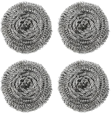 MonoSora Large Stainless Steel Scrubbing Ball 7cm Diameter for Pots and Pans Heavy Duty Kitchen Scourer for Home Cleaning