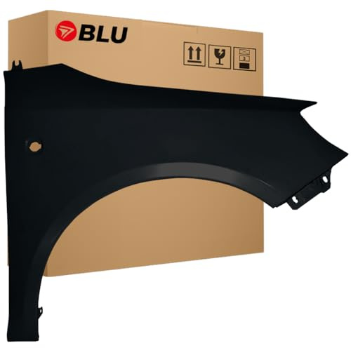 BLU Kotflügel Passend für Skoda Fabia II (5J) | Roomster LF9R Rechts Schwarz | 2007-2015 | Vorderseite Vorne | Lackiert | Einbaufertig