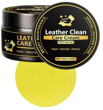 Lädervårdskräm, Deep Clean, 100 g, Leader Cleaning and Care Cream, Läderytrengöringsmedel, långvarigt skydd, för säten, soffor, väskor, jackor