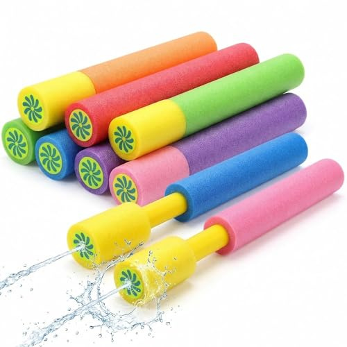 6 Stück Wasserspritzpistolen, Wasserpistole Schaumstoff Bunte Schaum Wasserpistole Spritzpistole Wassersprühpistole für Pool Strand Outdoor