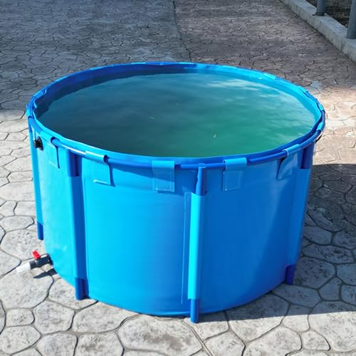 Vasca per laghetto per Koi in PVC, Piscina Fuori Terra Rotonda Resistente, Telaio in PVC Alto 24-47 Pollici per Nuoto all'aperto, Bagno per Animali Domestici e Serbatoio per laghetto per PES