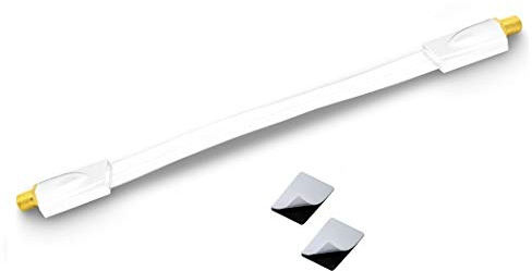 PASSACAVO PER FINESTRA SAT Cavo piatto Cavo placcato oro HD cavo coassiale estremamente piatto F maschio Guarnizione di gomma porta finestra camper campeggio HDTV 3d 4 K TV arli