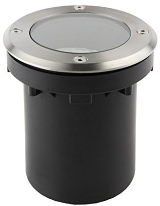 LED Bodeneinbaustrahler Garten Spot Rund Außenbereich IP65 3 Watt neutral weiß 230 V GU10 mit Durchgangsverdrahtung zum Weiterschleifen von Leuchte zu Leuchte