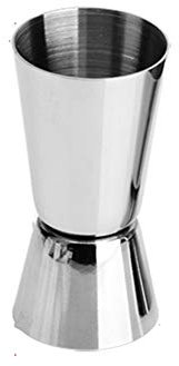 Cocktail Jigger Tasse à mesurer Double Barre, Esprit, Acier Inoxydable, 20 / 30ml 20 / 40ml 25 / 50ml Argent FENGMING (Couleur : Silver, Taille : 20/40ml)