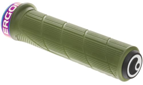 Ergon Grips Technical-GD1 EVO Slim Factory Verde Moss Frozen/Collares Oil Slick Mango de Bicicleta Adulto Unisex Talla Única