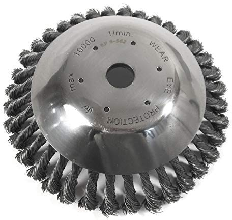 Freischneider Zubehör: Kegelbürste 230mm, 65 Drähte 0,5mm, für 20,0mm Motorsense-Anschluss