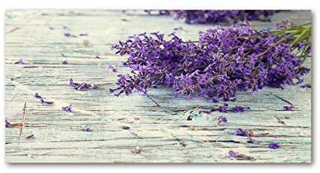 Tulup Leinwandbild - Wandkunst - Drucke auf Leinwand - Leinwanddruck -100x50 cm - Blumen & Pflanzen - Lila - Lavendel